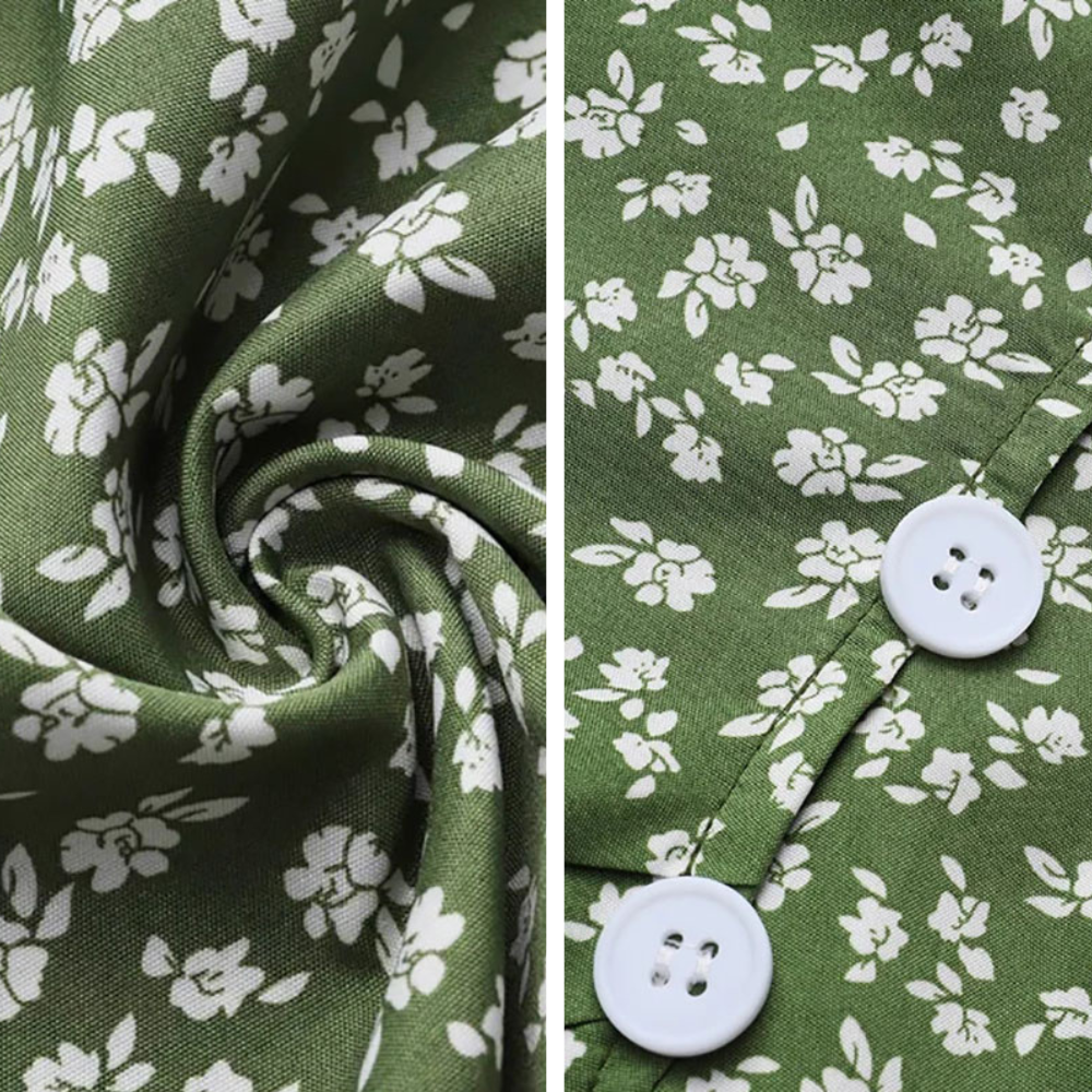 VIMEDA | Kjole med blomsterprint og korte ermer
