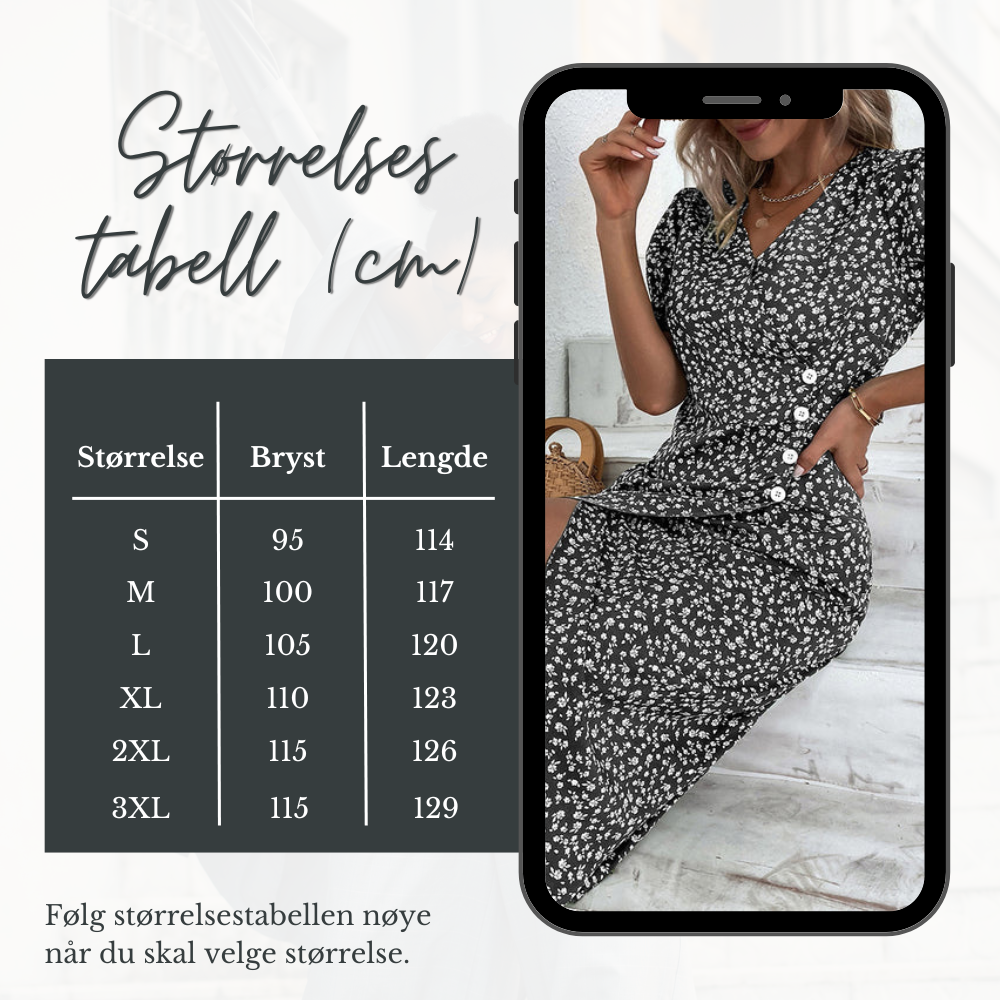 VIMEDA | Kjole med blomsterprint og korte ermer
