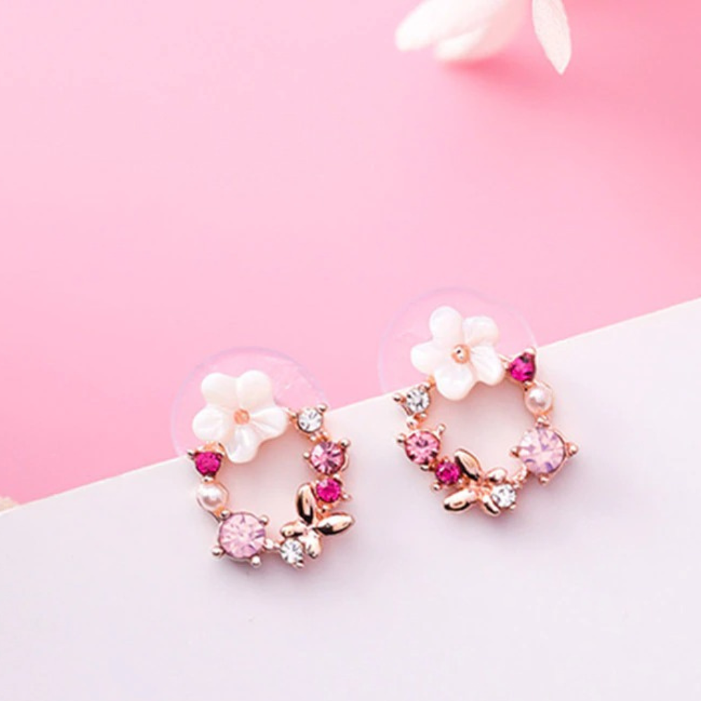 VIMEDA | Floral Rhinestone Earrings™ (1+1 Par GRATIS)