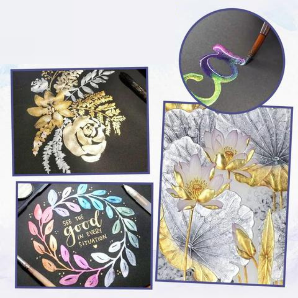 VIMEDA | Metallic Watercolor Set™ (sett med 12)
