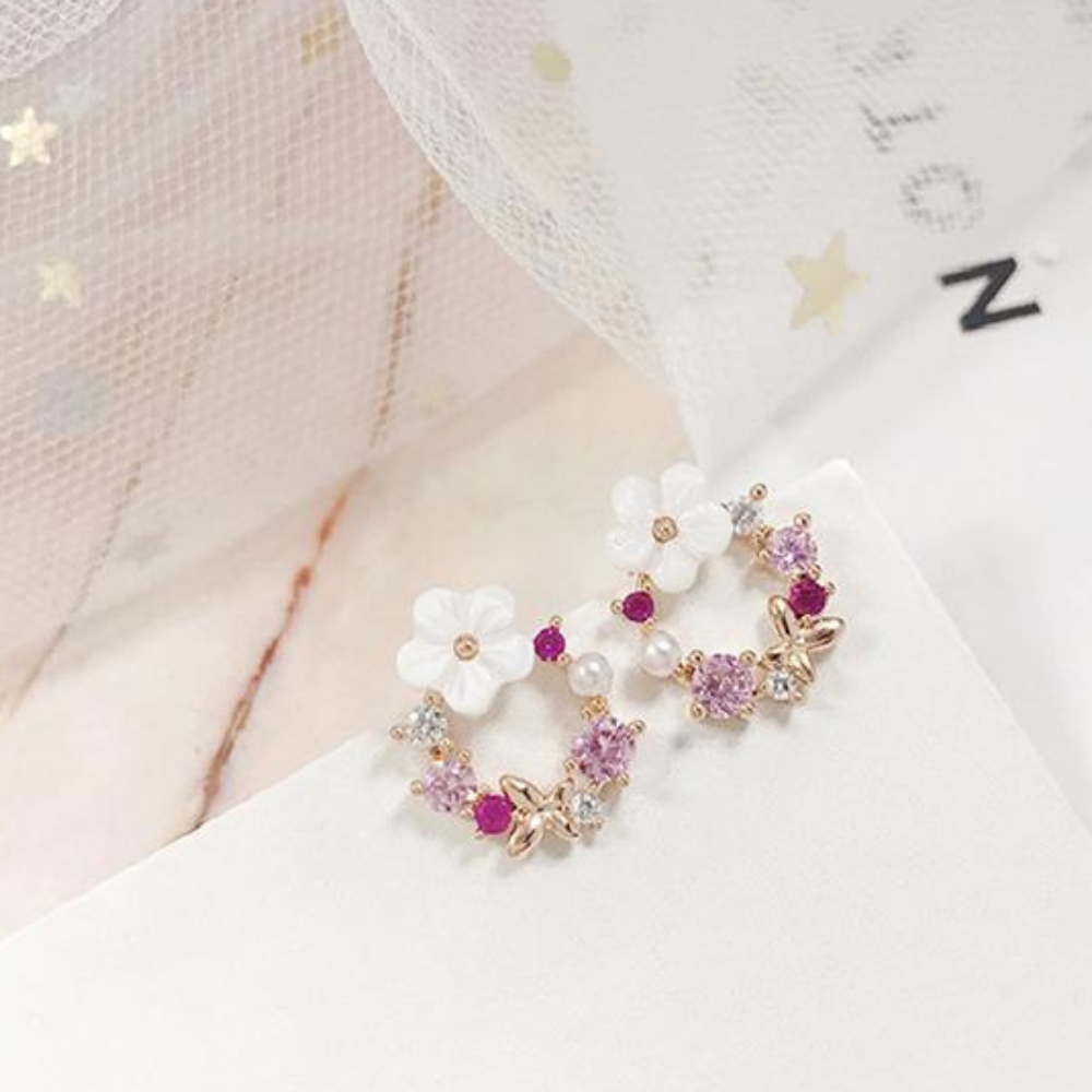 VIMEDA | Floral Rhinestone Earrings™ (1+1 Par GRATIS)