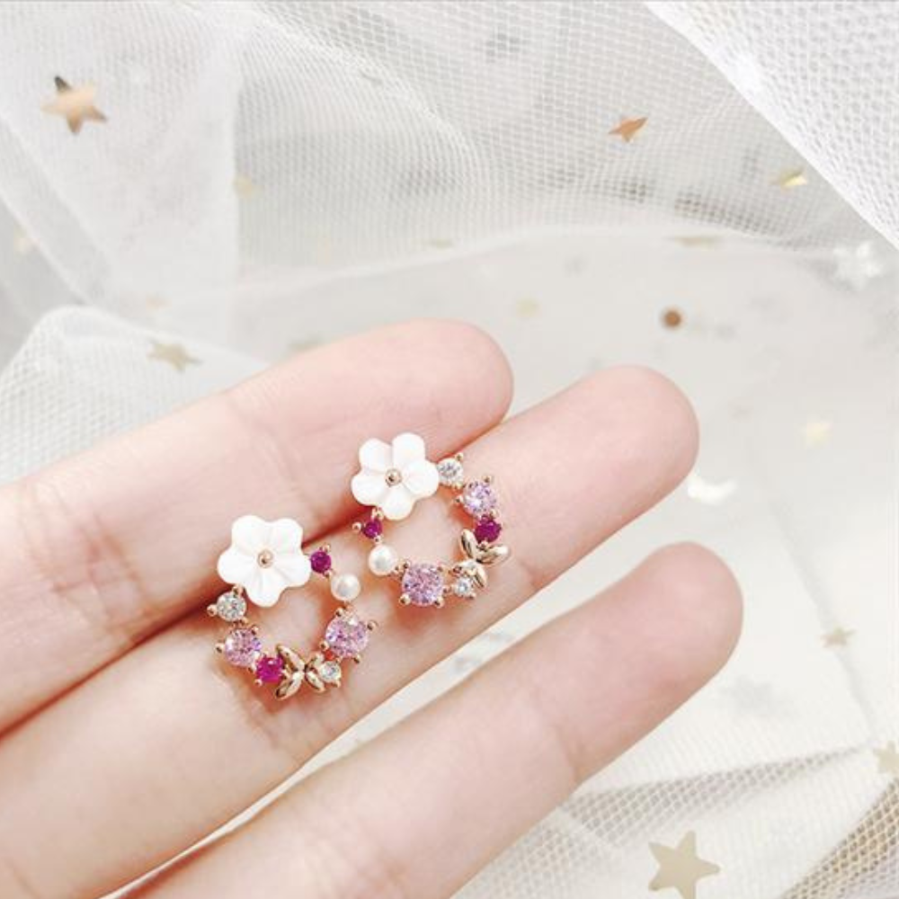 VIMEDA | Floral Rhinestone Earrings™ (1+1 Par GRATIS)