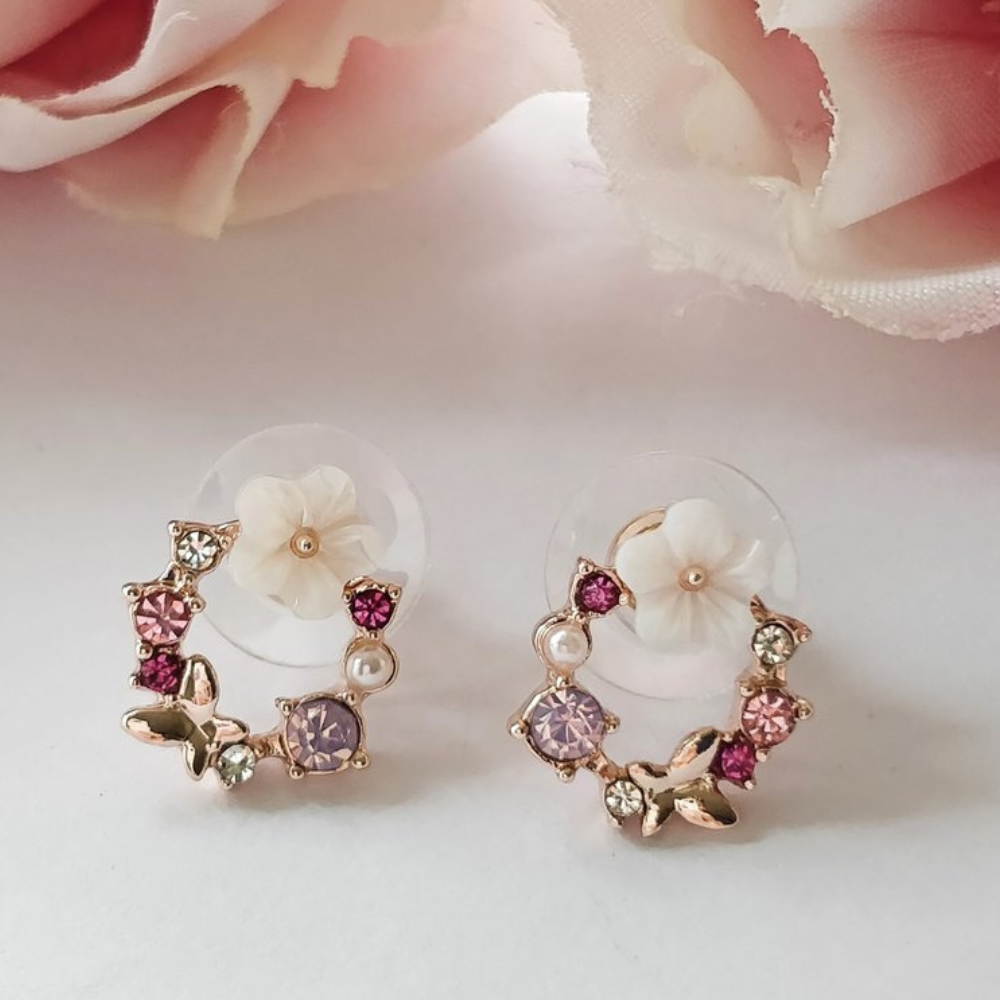 VIMEDA | Floral Rhinestone Earrings™ (1+1 Par GRATIS)