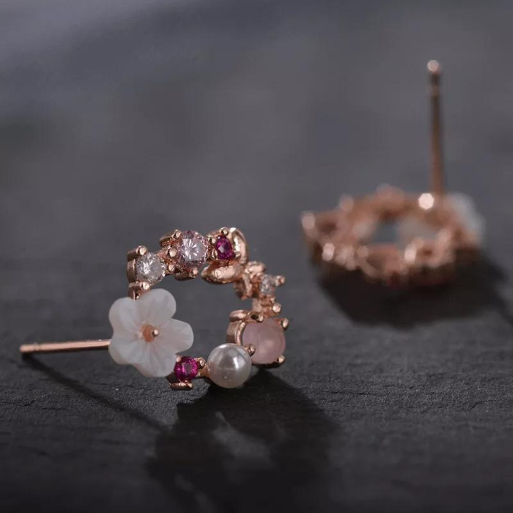 VIMEDA | Floral Rhinestone Earrings™ (1+1 Par GRATIS)