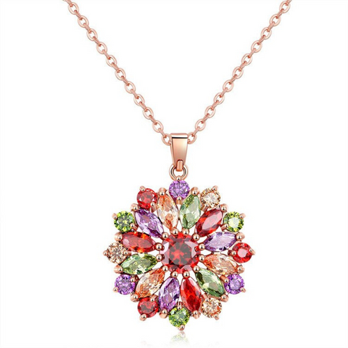 VIMEDA  | Zirconia Flower Necklace (1+1 GRATIS)