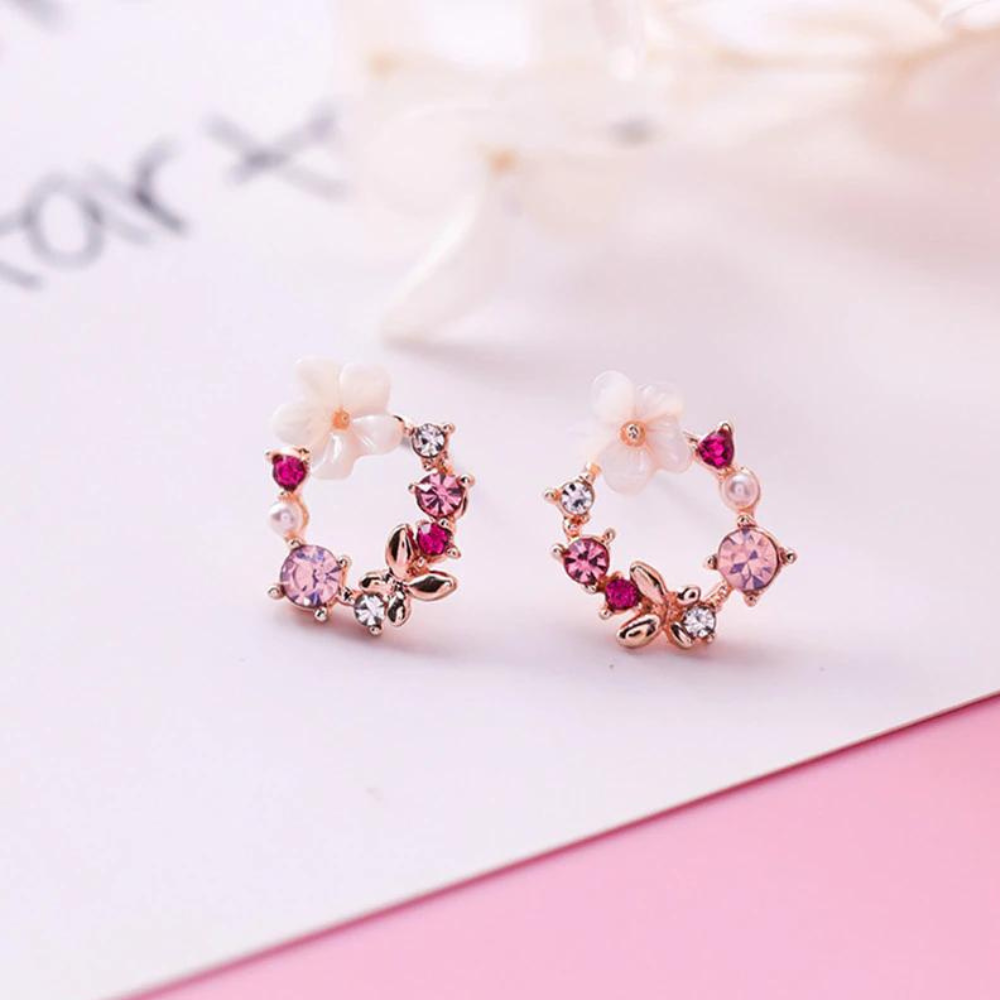 VIMEDA | Floral Rhinestone Earrings™ (1+1 Par GRATIS)