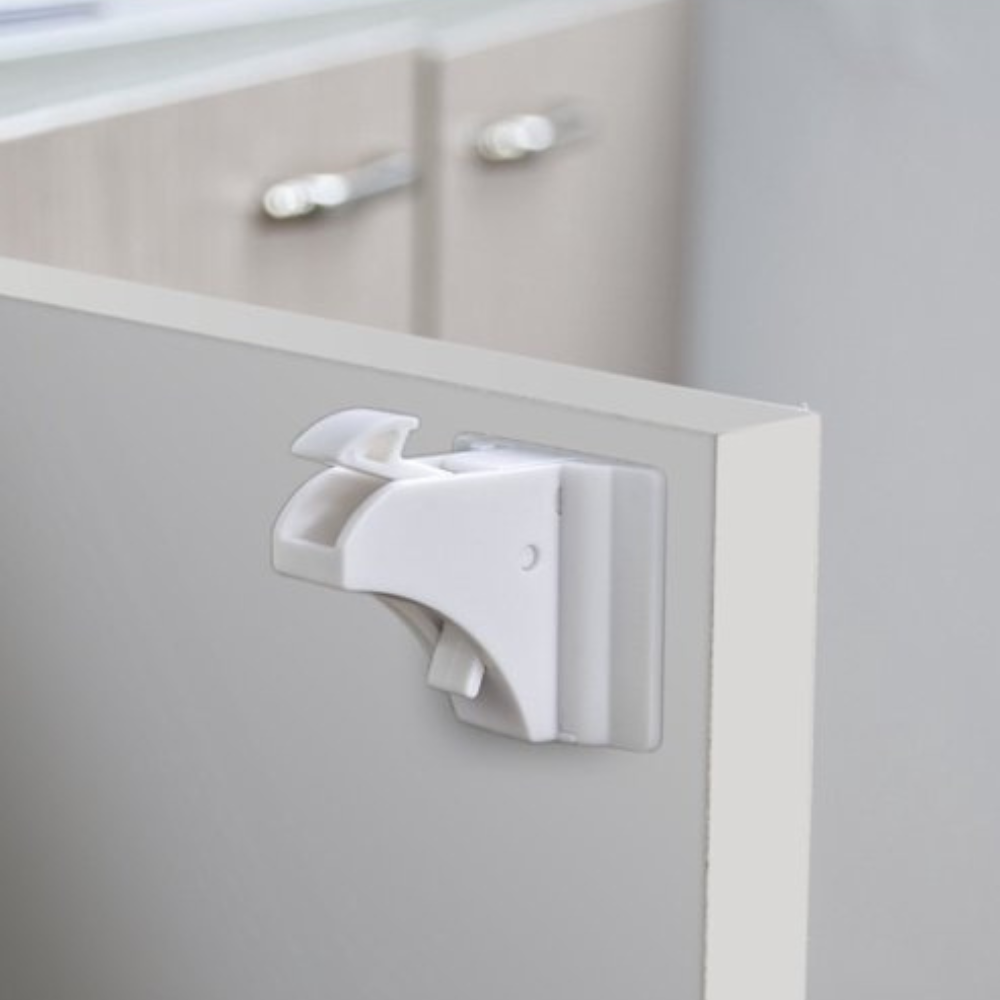 VIMEDA | Magnetic Cabinet Lock (4 låser + 1 nøkkel)