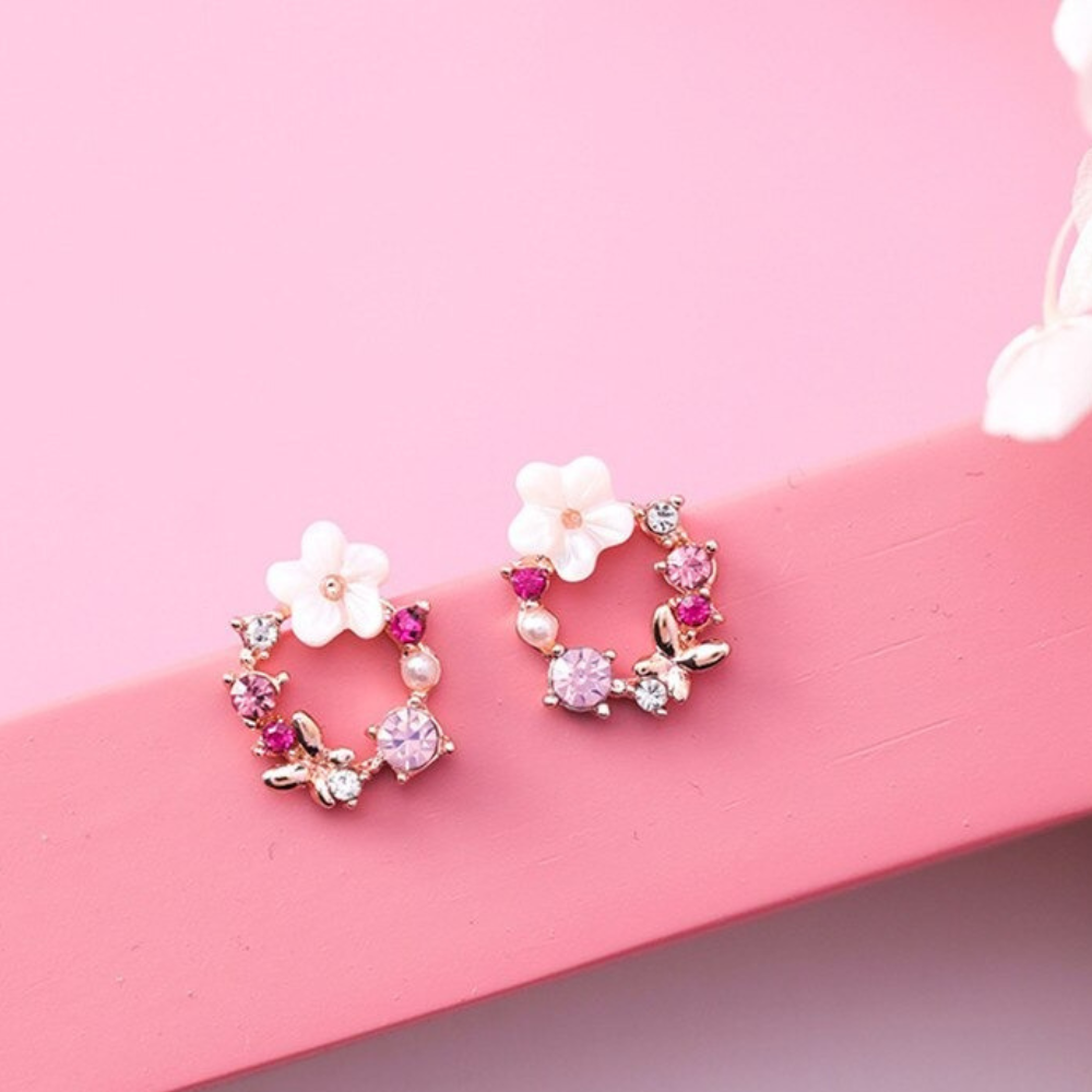 VIMEDA | Floral Rhinestone Earrings™ (1+1 Par GRATIS)