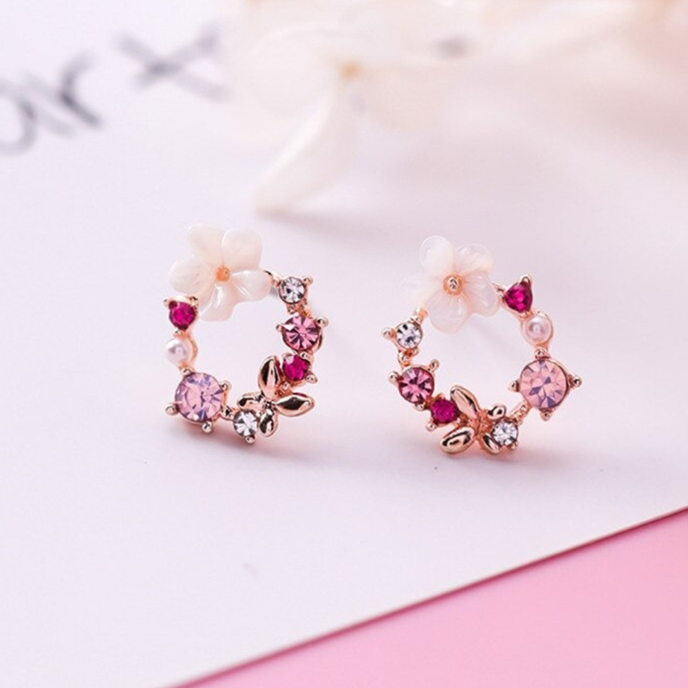 VIMEDA | Floral Rhinestone Earrings™ (1+1 Par GRATIS)
