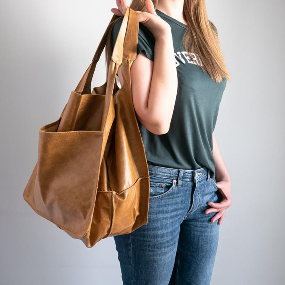 VIMEDA | XL Leather Tote Bag™