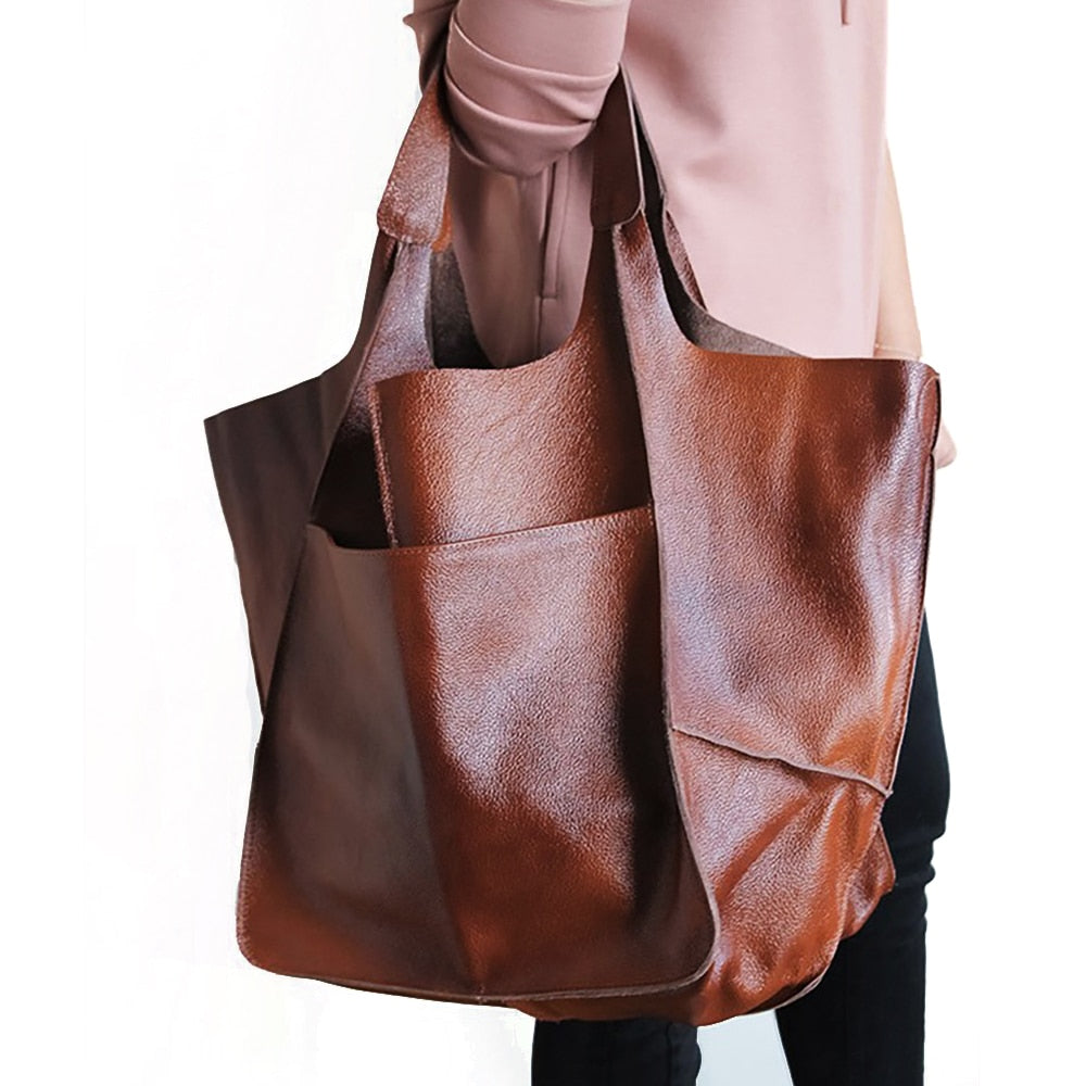 VIMEDA | XL Leather Tote Bag™